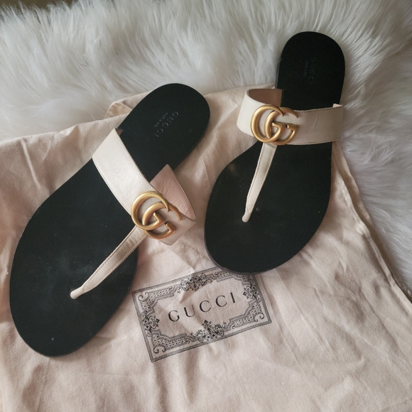 100% Authentic Gucci white GG marmont sandal - Picture 2 of 10